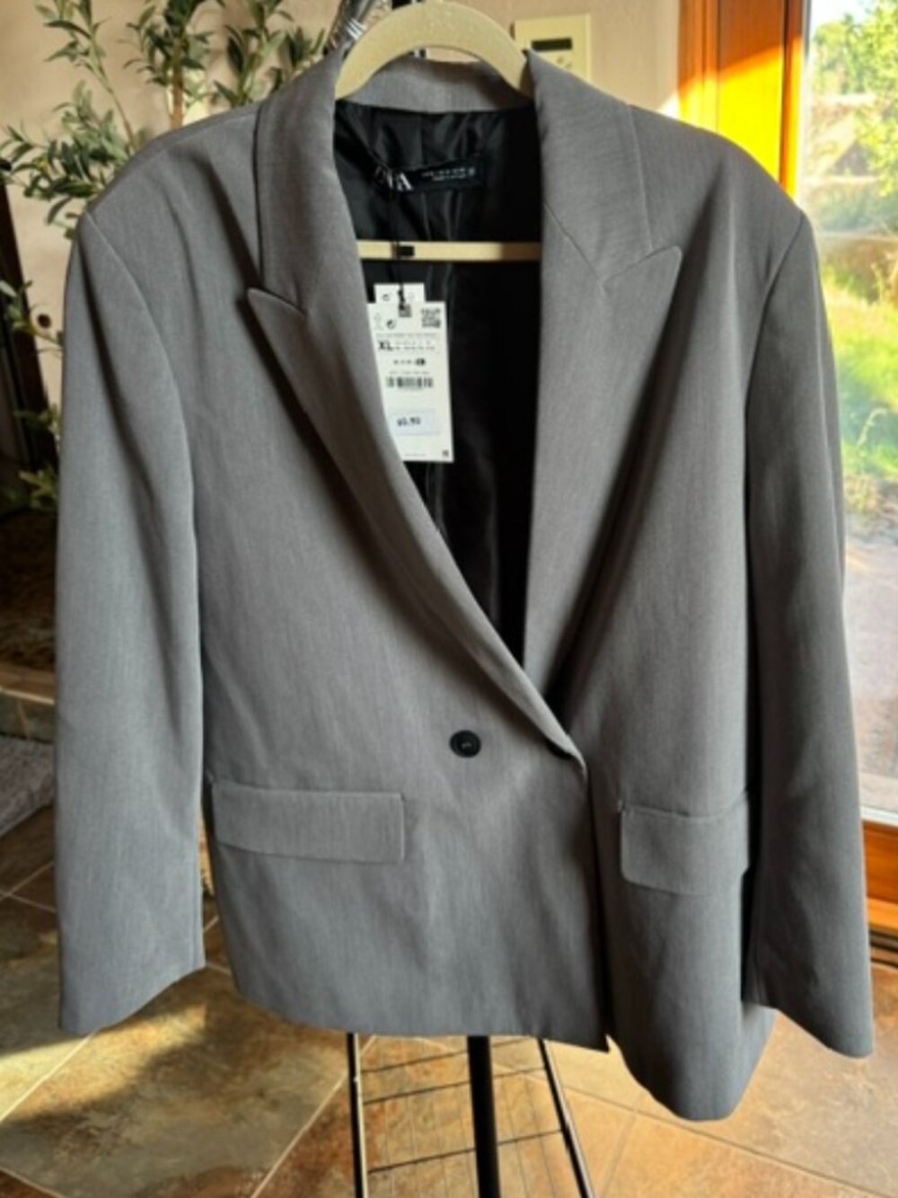 ZARA Grey Blazer size XL